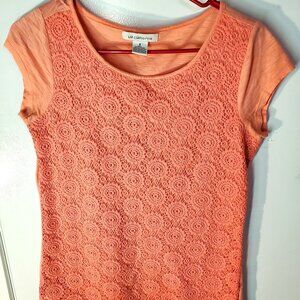 Liz Claiborne size‎ S pink lace blouse